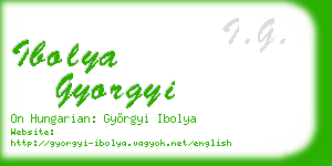 ibolya gyorgyi business card